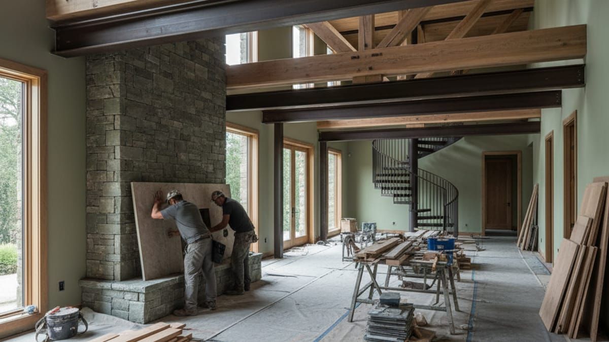 Structural renovation work on luxury Sonoma home