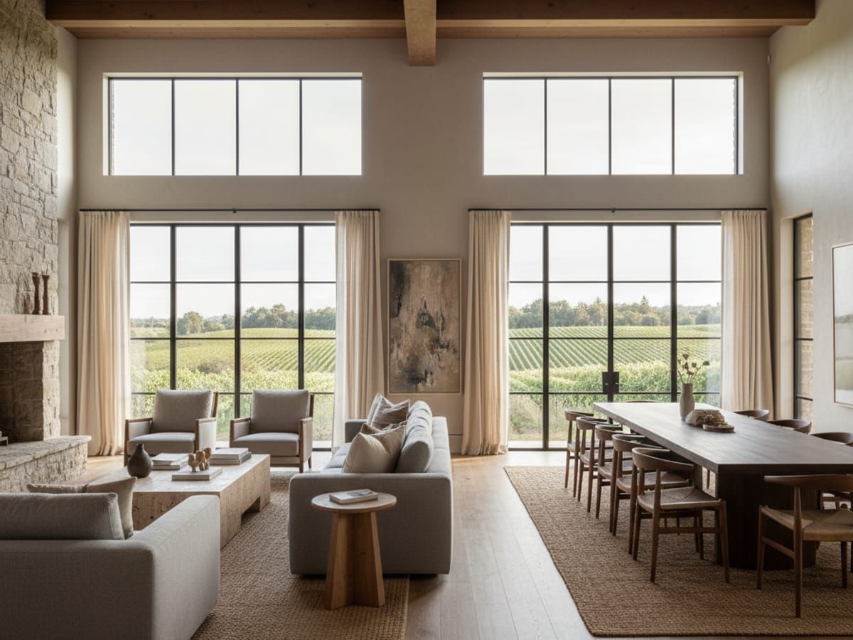 High-end interior design-build project in Sonoma County